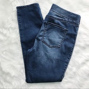 Sound Style Silk Denim Waistband Skinny Jeans